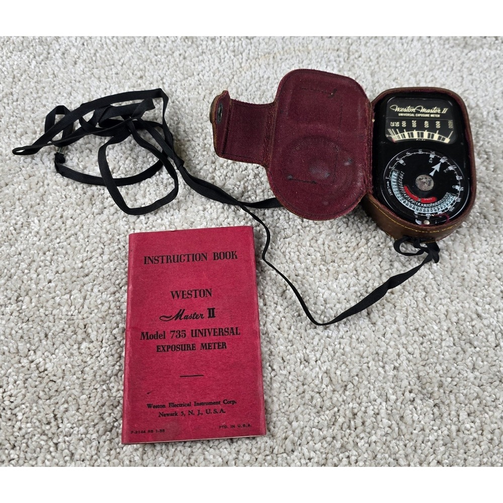 Weston Master II Exposure Meter Model 735 Vintage Photography Tool w Manual‎